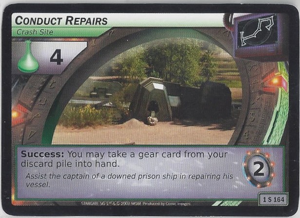 Conduct Repairs, Crash Site